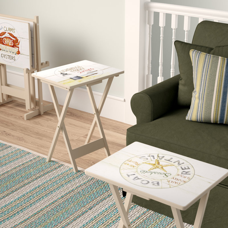 Wooden tray table set sales